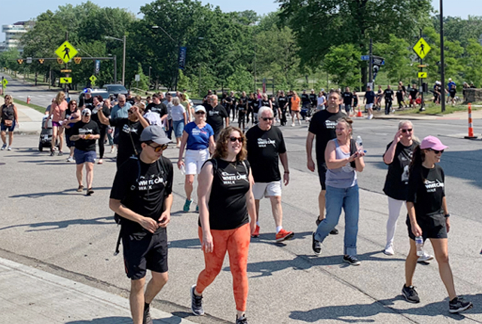 Walkers at the 2023 White Cane Walk